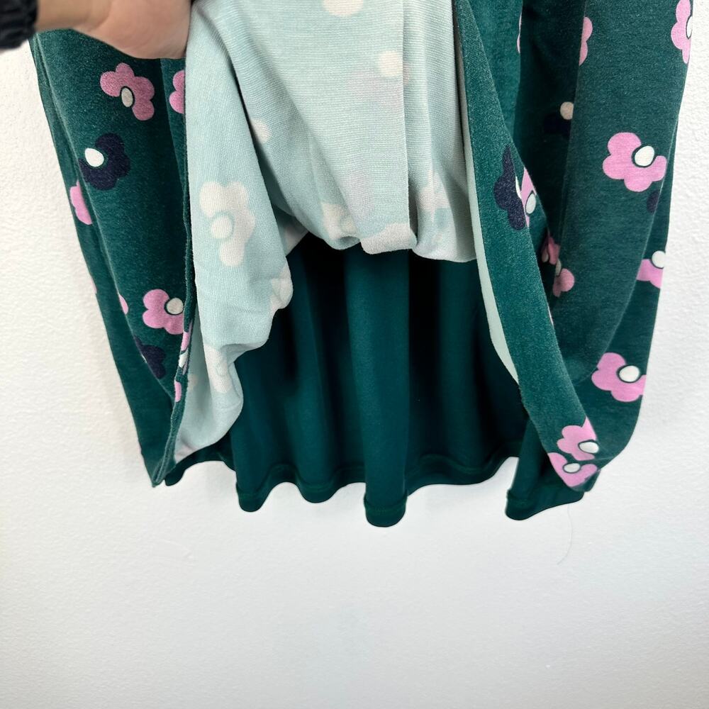 Boden Joanna Fit & Flare Ponte Knit Dress Green Pink Floral Size 10 - Picture 6 of 13